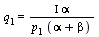 q[1] = `/`(`*`(Iota, `*`(alpha)), `*`(p[1], `*`(`+`(alpha, beta))))