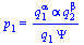p[1] = `/`(`*`(`^`(q[1], alpha), `*`(alpha, `*`(`^`(q[2], beta)))), `*`(q[1], `*`(Psi)))