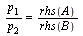 `/`(`*`(p[1]), `*`(p[2])) = `/`(`*`(rhs(A)), `*`(rhs(B)))