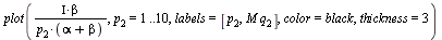 restart; 1; `:=`(Iota, 100); -1; `:=`(alpha, .3); -1; `:=`(beta, .7); -1; plot(`/`(`*`(Iota, `*`(beta)), `*`(p[2], `*`(`+`(alpha, beta)))), p[2] = 1 .. 10, labels = [p[2], `*`(M, `*`(q[2]))], color = ...