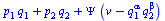 `+`(`*`(p[1], `*`(q[1])), `*`(p[2], `*`(q[2])), `*`(Psi, `*`(`+`(v, `-`(`*`(`^`(q[1], alpha), `*`(`^`(q[2], beta))))))))