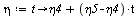 `:=`(eta, proc (t) options operator, arrow; `+`(eta4, `*`(`+`(eta5, `-`(eta4)), `*`(t))) end proc)