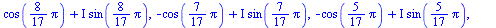 1, `+`(cos(`+`(`*`(`/`(2, 17), `*`(Pi)))), `*`(I, `*`(sin(`+`(`*`(`/`(2, 17), `*`(Pi))))))), `+`(cos(`+`(`*`(`/`(4, 17), `*`(Pi)))), `*`(I, `*`(sin(`+`(`*`(`/`(4, 17), `*`(Pi))))))), `+`(cos(`+`(`*`(`...