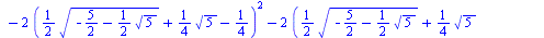 `+`(`*`(`/`(1, 2), `*`(`^`(`+`(`-`(`/`(11, 5)), `*`(`/`(1, 5), `*`(`^`(`+`(`-`(`/`(327, 2)), `-`(`*`(65, `*`(`^`(`+`(`-`(`/`(5, 2)), `-`(`*`(`/`(1, 2), `*`(`^`(5, `/`(1, 2)))))), `/`(1, 2))))), `-`(`*...