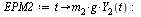 `:=`(EPM2, proc (t) options operator, arrow; `*`(m[2], `*`(g, `*`(Y[2](t)))) end proc); -1
