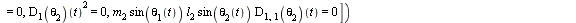 `:=`(EDO[3], eval(EDO[1], [sin(theta[1](t)) = theta[1](t), sin(theta[2](t)) = theta[2](t), cos(theta[1](t)) = 1, cos(theta[2](t)) = 1, `*`(`^`((D[1](theta[1]))(t), 2)) = 0, `*`(`^`((D[1](theta[2]))(t)...