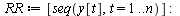 restart; -1; with(Statistics); -1; randomize(); -1; `:=`(n, 5000); -1; `:=`(phi1, .5); -1; `:=`(r, Sample(RandomVariable(Normal(0, 1)), n)); -1; for t from 2 to n do `:=`(y[1], 0); `:=`(y[t], `+`(`*`(...
