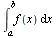 int(f(x), x = a .. b)