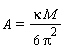 A = kappa*M/(6*Pi^2)