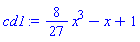 (8/27)*x^3-x+1